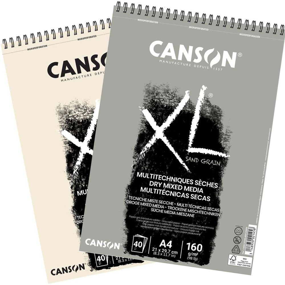 Canson XL Sand Grain Dry Mixed Media Pad Natural / 9 x 12 Inches
